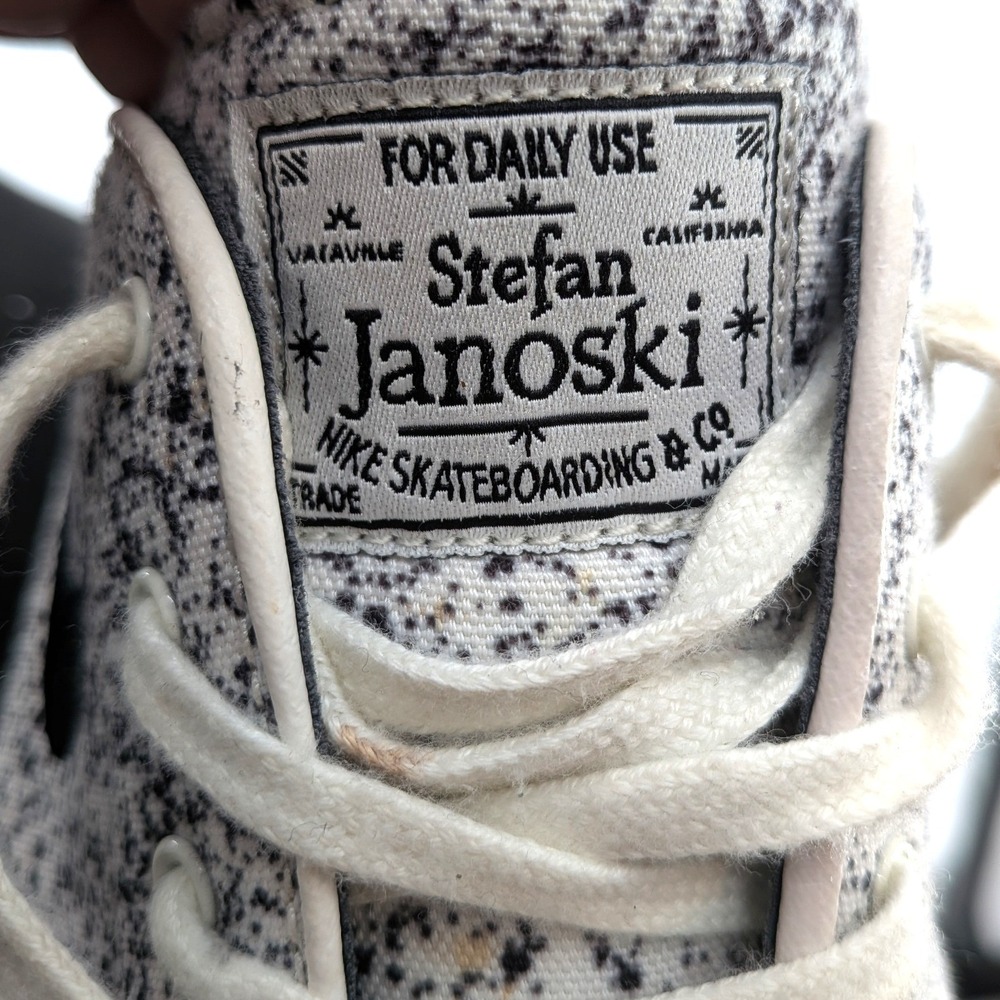 Nike Stefan Janoski Speckled Canvas‎ Skate Shoes Women's 8 Black White - Picture 4 of 14